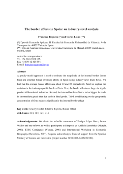 The border effects in Spain: an industry-level analysis