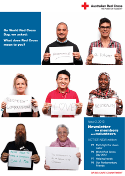 Newsletter - Australian Red Cross