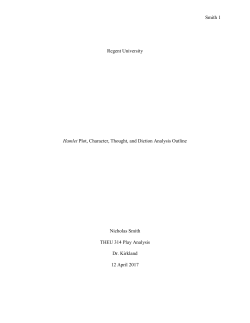 THEU 314 Hamlet Outline SMITH