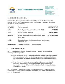2014-HPA-021(a) - Health Professions Review Board