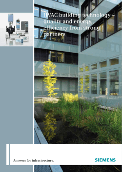 HVAC building technology - quality and energy