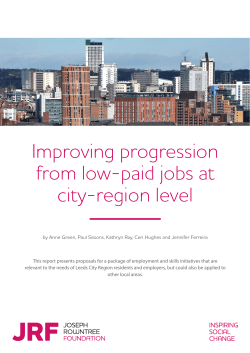 Improving progression from low-paid jobs at city