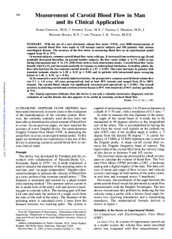 Measurement of Carotid Blood Flow in Man and its Clinical Application