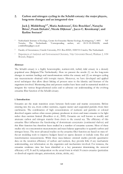 2. Carbon and nitrogen cycling in the Scheldt estuary: the major