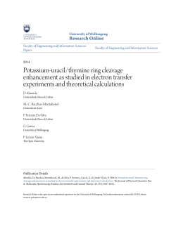 Potassium-uracil/thymine ring cleavage - Research Online