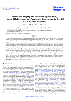 Broadband imaging and narrowband polarimetry of comet 73P
