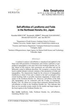 Self-affinities of landforms and folds in the Northeast Honshu Arc