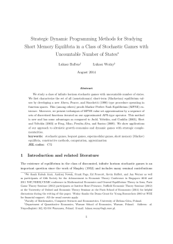 Strategic Dynamic Programming Methods for