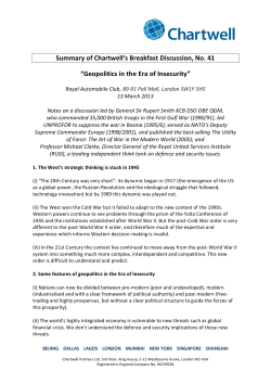 Summary of Chartwell`s Breakfast Discussion, No