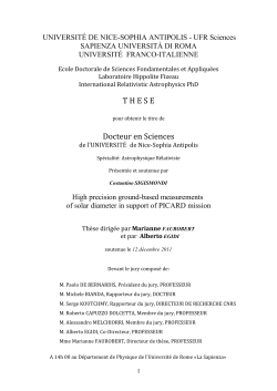 High Precision Ground Based Measurements of the Solar Diameter