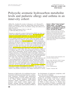 Polycyclic aromatic hydrocarbon metabolite levels and pediatric