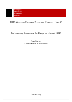 Did monetary forces cause the Hungarian crises of 1931?