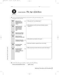 GUIDED READING The Age of Jackson
