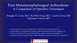 First Metatarsophalangeal Arthrodesis