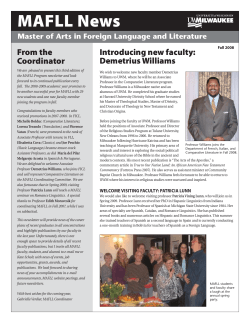 MAFLL News