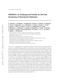 HEROICA: an Underground Facility for the Fast Screening of