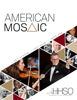 HHSO Brochure - Hilton Head Symphony Orchestra