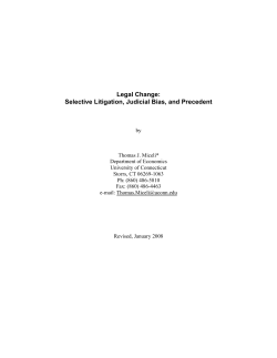 Legal Change: Selective Litigation, Judicial Bias, and Precedent