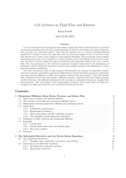 3.21 Lectures on Fluid Flow and Kinetics