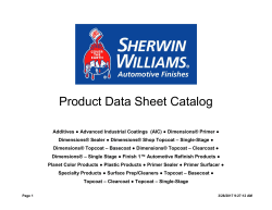 Product Data Sheet Catalog - Sherwin