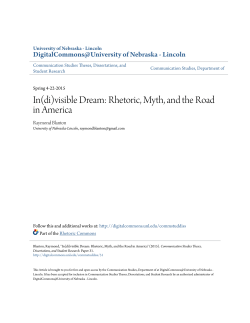 Rhetoric, Myth, and the Road in America