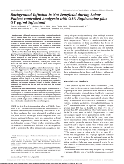 Background Infusion Is Not Beneficial during Labor