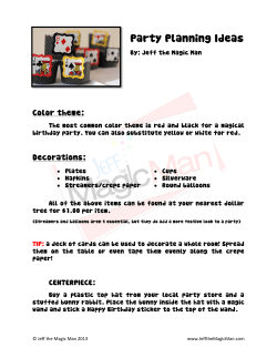 Party Planning Ideas