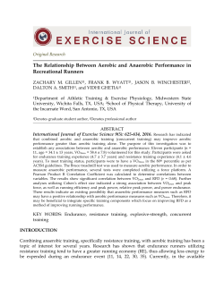 The Relationship Between Aerobic and Anaerobic Performance in