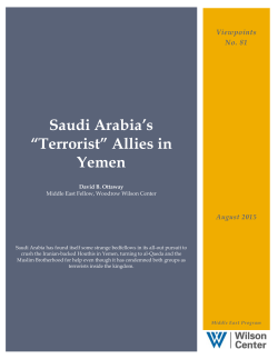 Saudi Arabia`s &ldquo;Terrorist&rdquo; Allies in Yemen