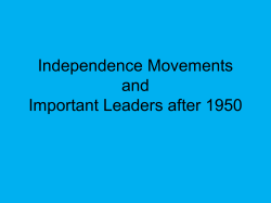 Independence Movements