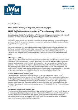 HMS Belfast commemorates 70 Anniversary of D-Day