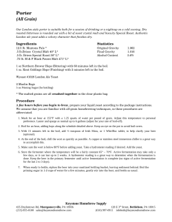 Oatmeal Stout - Keystone Homebrew Supply