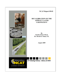 NCAT Report 09-03 RECALIBRATION OF THE ASPHALT LAYER