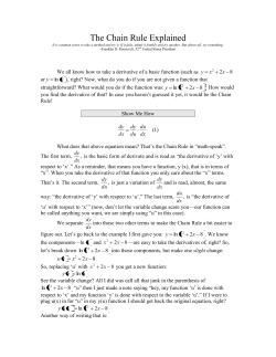 The Chain Rule - Eastern Florida State College