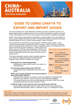 guide to using chafta to export and import goods