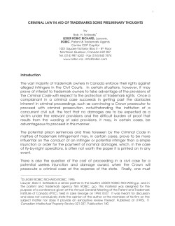 CRIMINAL LAW IN AID OF TRADEMARKS SOME