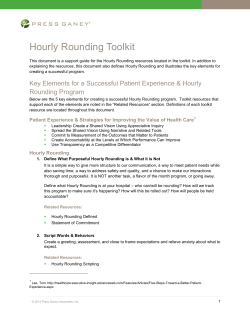 Hourly Rounding Toolkit
