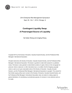 Contingent Liquidity Swap: A Prearranged