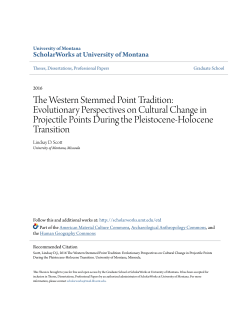 The Western Stemmed Point Tradition