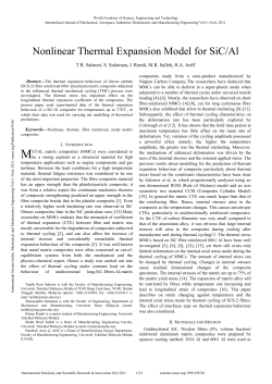 Nonlinear Thermal Expansion Model for SiC/Al