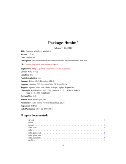 Package `bmlm`