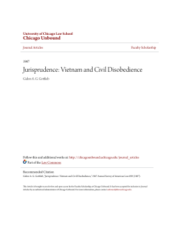 Jurisprudence: Vietnam and Civil Disobedience