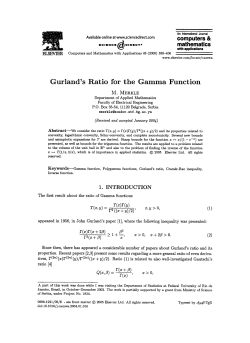Gurland`s ratio for the Gamma function