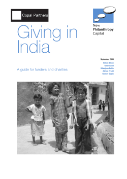 giving in India - New Philanthropy Capital