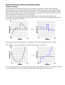 Some practice with velocity and position graphs