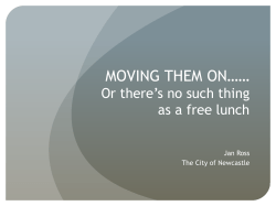 MOVING THEM ON&hellip;&hellip; Or there`s no such thing as a free lunch