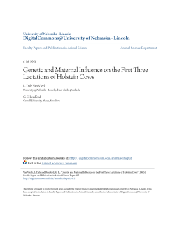 Genetic and Maternal Influence on the First Three Lactations of