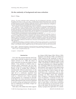 On the continuity of background and mass extinction