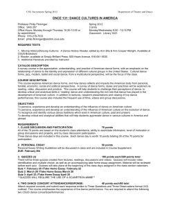 dnce 131: dance cultures in america