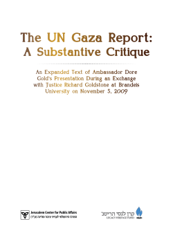 The UN Gaza Report: A Substantive Critique